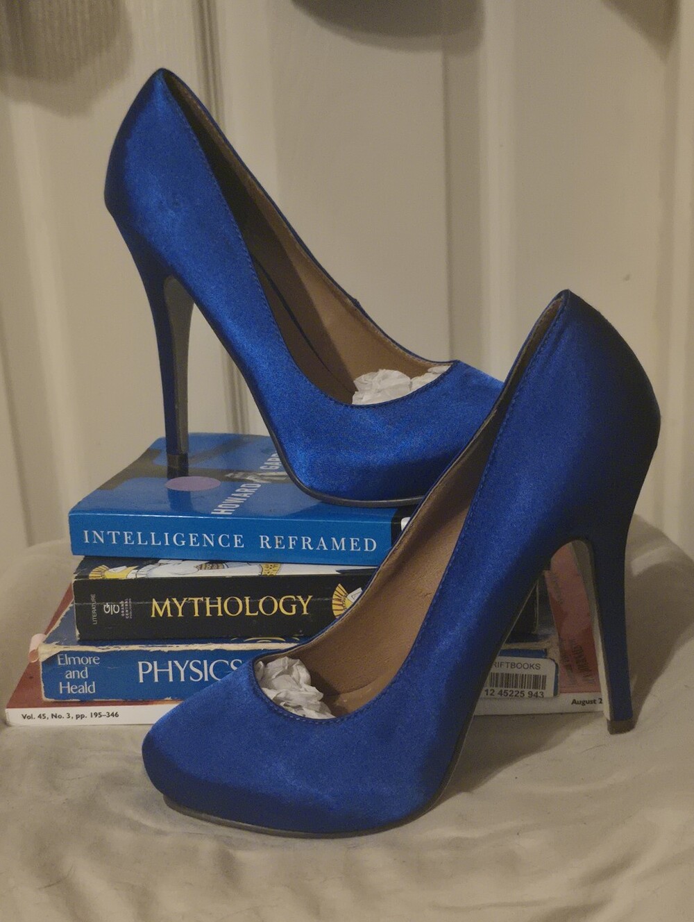 Michael Antonio Cobalt Blue Satin Platform Stiletto Pumps Heels Women’s 6.5